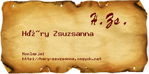 Háry Zsuzsanna névjegykártya